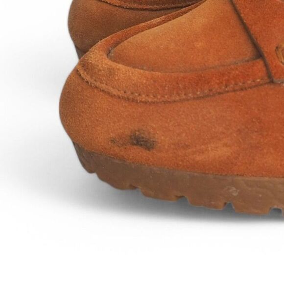 Michael Kors Rory Suede Wedge Penny Loafers Walnut Brown PW14E Women's 7M - Picture 11 of 12